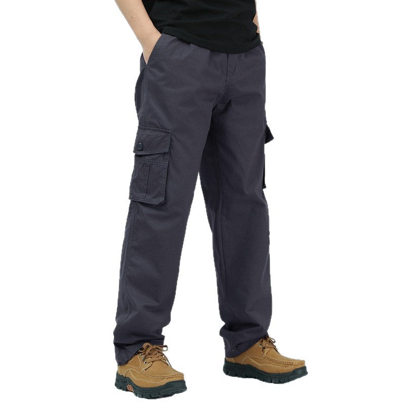 Herren Utility-Cargohose mit weitem Schnitt, mehrfachen Klappentaschen & geradem Bein Shop Nory