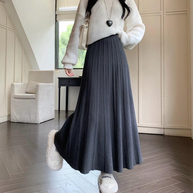 Damen Eleganter, plissierter Maxirock Shop Nory 1787632207