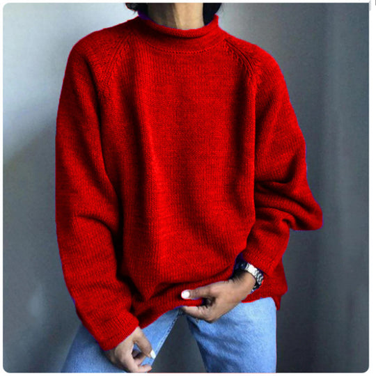 Damen nan kastiger Feinstrickpullover mit kurzem Stehkragen und Raglanärmeln Shop Nory
