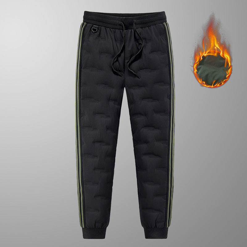 Herren Gepolsterte Stepp-Jogginghose mit Thermo-Isolierung und Kontraststreifen Shop Nory
