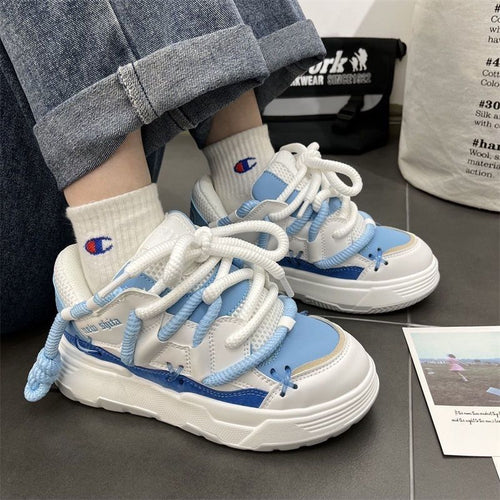 Damen Sportliche Chunky-Sneaker mit innovativem Schnürsystem und rutschfester Sohle