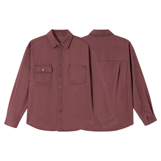 Damen Relaxed-Hemdenjacke aus Baumwoll-Twill mit asymmetrischer Brusttasche Shop Nory