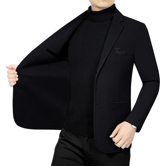 Herren Modernes Einreihiges City-Blazer mit aufgesetzten Taschen und leichter Halbfütterung Shop Nory