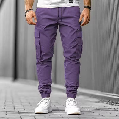 Herren Cargo-Jogginghose mit multifunktionalen Klapp- & Reißverschlusstaschen, elastischem Bund und tapered Bein Shop Nory