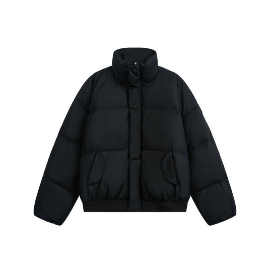 Damen Kurz geschnittene wattierte Bomberjacke mit Kapuze und Kunstfellbesatz Shop Nory