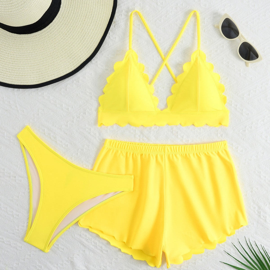 Damen Triangel-Bikini mit Shorts