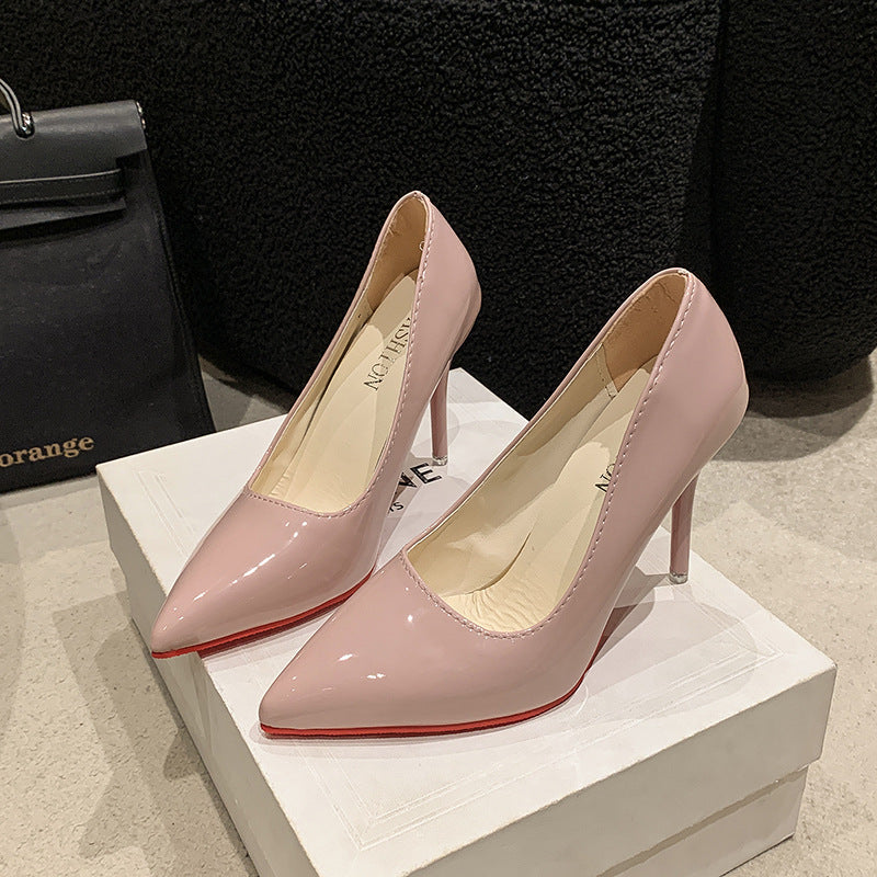 Damen Elegante High Heels mit spitz zulaufender Vorderkappe und transparentem Absatz