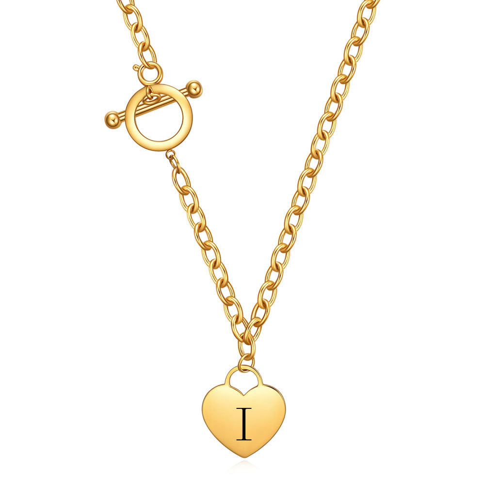 Damen Halskette mit gravierbarem Herzanhänger und eleganter Gliederkette Shop Nory