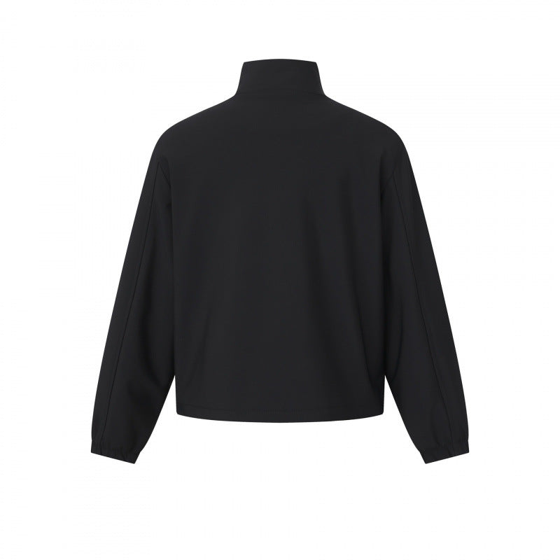 Unisex Leichte technische Kurzblousonjacke mit Stehkragen, verdecktem Reißverschluss und elastischen Bündchen Shop Nory
