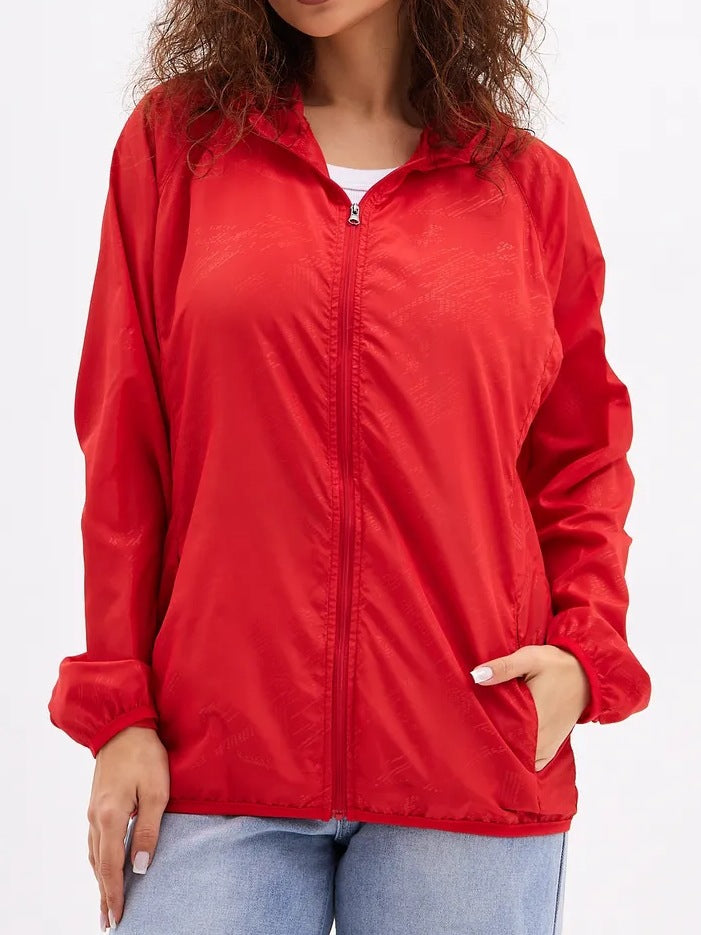 Damen Leichte Sportjacke mit Kapuze