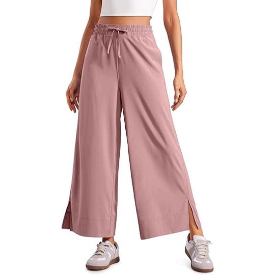 Damen nan weite Culotte-Hose mit elastischem Bund, Tunnelzug und seitlichen Schlitzen Shop Nory