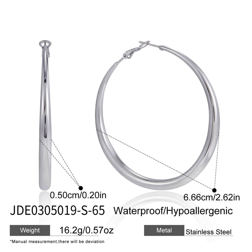 Damen Creolen mit hypoallergenem Edelstahl und wasserfestem Design Shop Nory