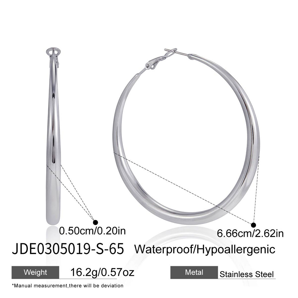 Damen Creolen mit hypoallergenem Edelstahl und wasserfestem Design Shop Nory
