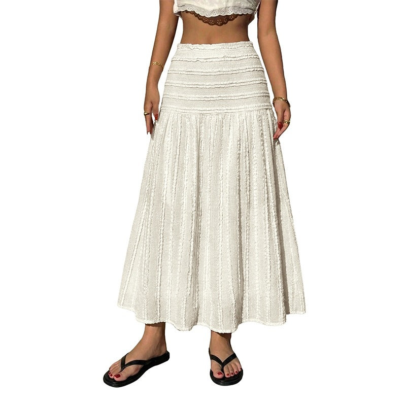 Damen Eleganter Maxirock mit Rüschendetails Shop Nory