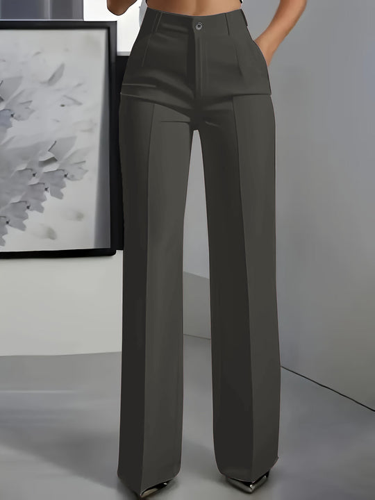 Damen Hochtaillierte Bundfalten‑Hose mit weitem Bein und Bügelfalte Shop Nory