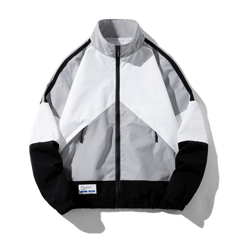 Herren Sportliche Track-Windbreakerjacke mit Stehkragen, Mesh‑Futter und Reißverschlusstaschen Shop Nory