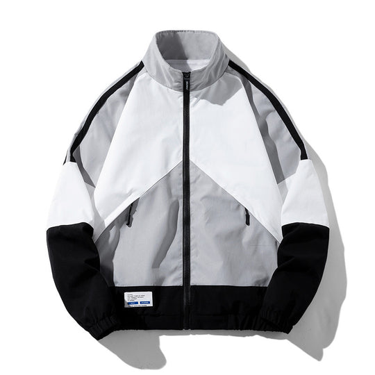 Herren Sportliche Track-Windbreakerjacke mit Stehkragen, Mesh‑Futter und Reißverschlusstaschen Shop Nory