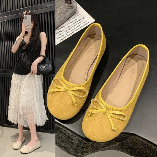 Damen Ballerinas mit feiner Schleifenapplikation