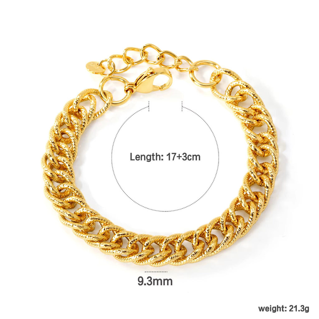 Damen trendiges Gliederarmband aus hochwertigem Edelstahl mit verstellbarem Verschluss Shop Nory