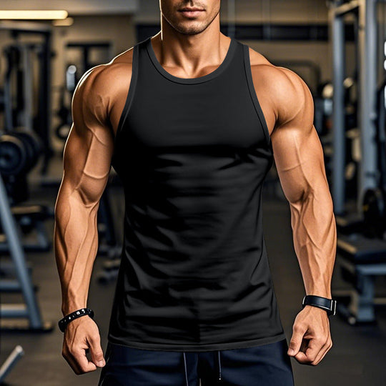 Herren atmungsaktives Fitness Tanktop mit Racerback-Schnitt