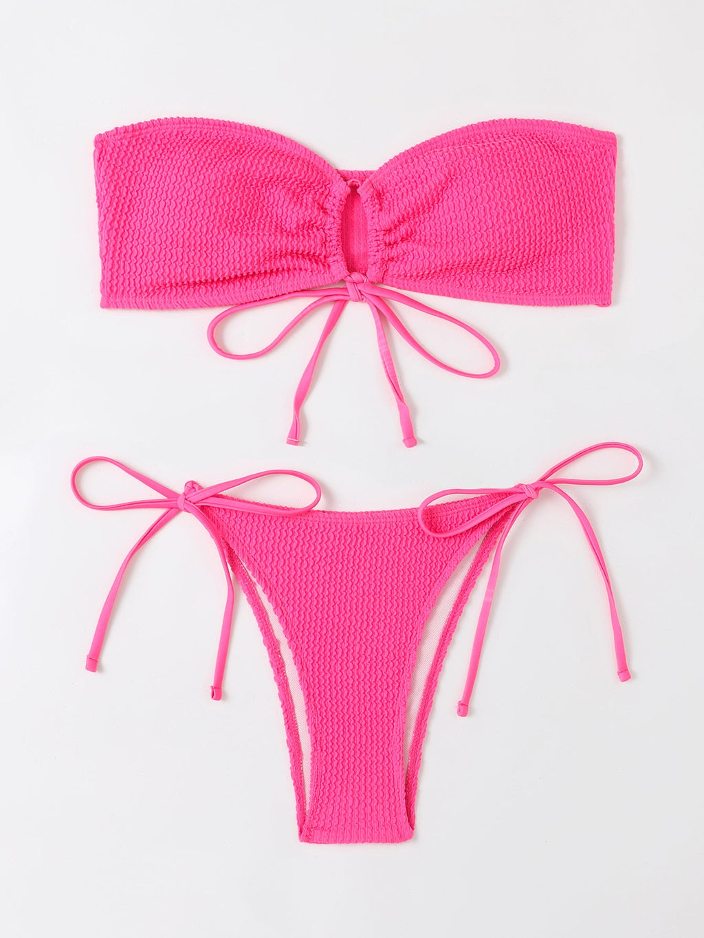 Damen Bandeau-Bikini-Set mit Klettverschluss und verstellbaren BindShopnoryändern