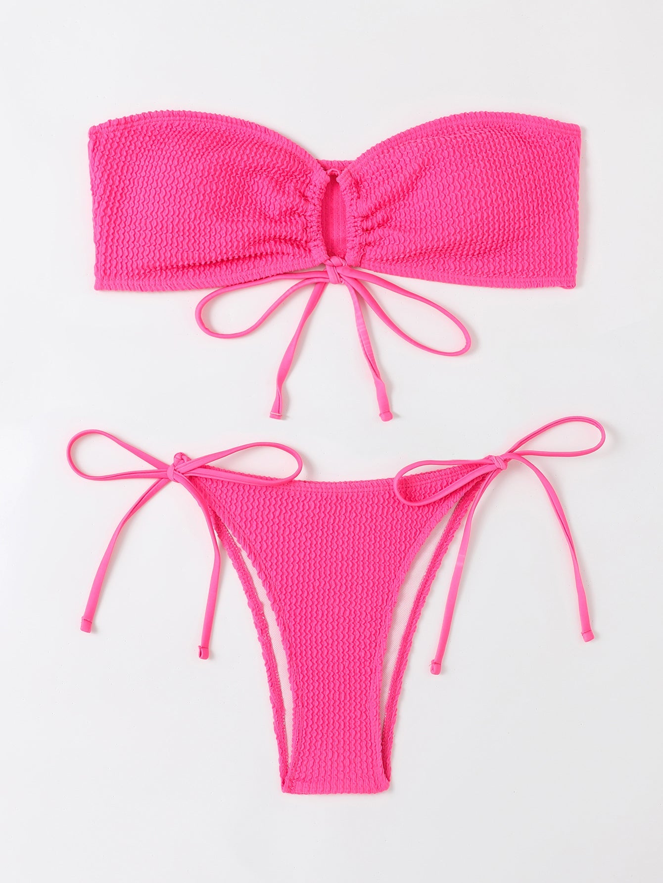 Damen Bandeau-Bikini-Set mit Klettverschluss und verstellbaren BindShopnoryändern