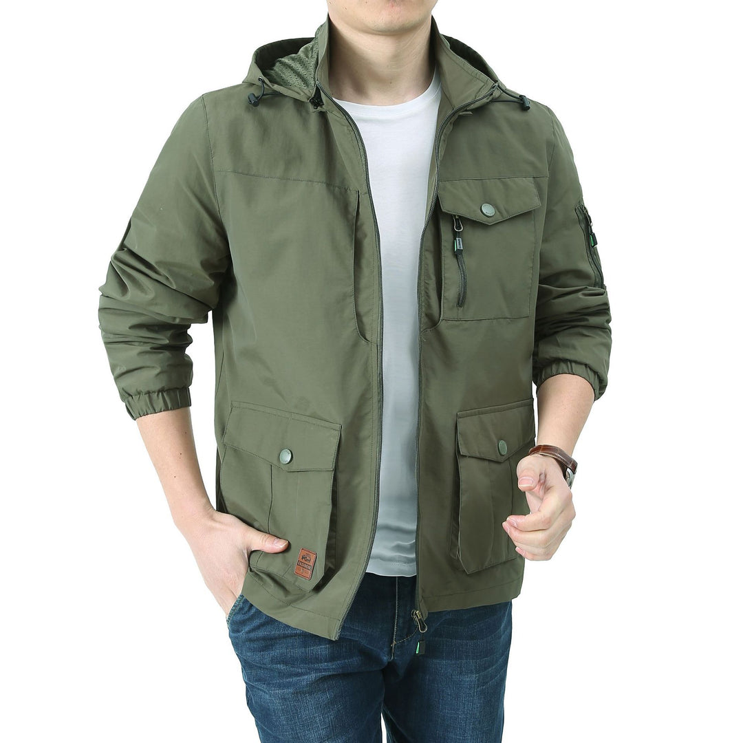 Herren Urban-Utility Fieldjacke mit Kapuze, Mehrfach‑Taschen und elastischen Bündchen Shop Nory
