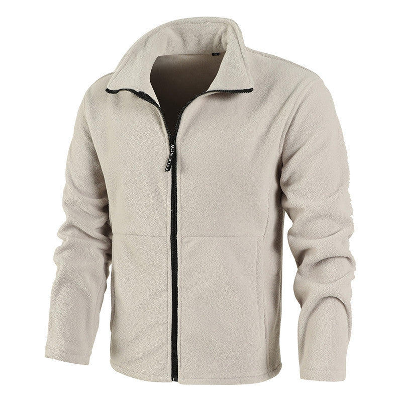 Herren Thermo-Fleecejacke mit hohem Stehkragen, durchgehendem Reißverschluss und technischer Microfleece-Qualität Shop Nory