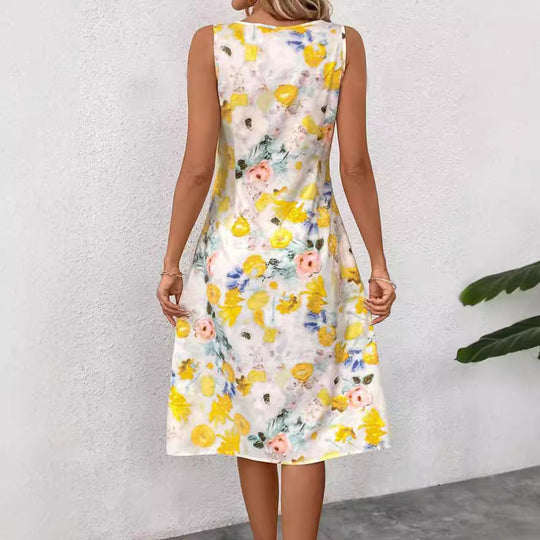 Damen Blumendesign Sommerkleid