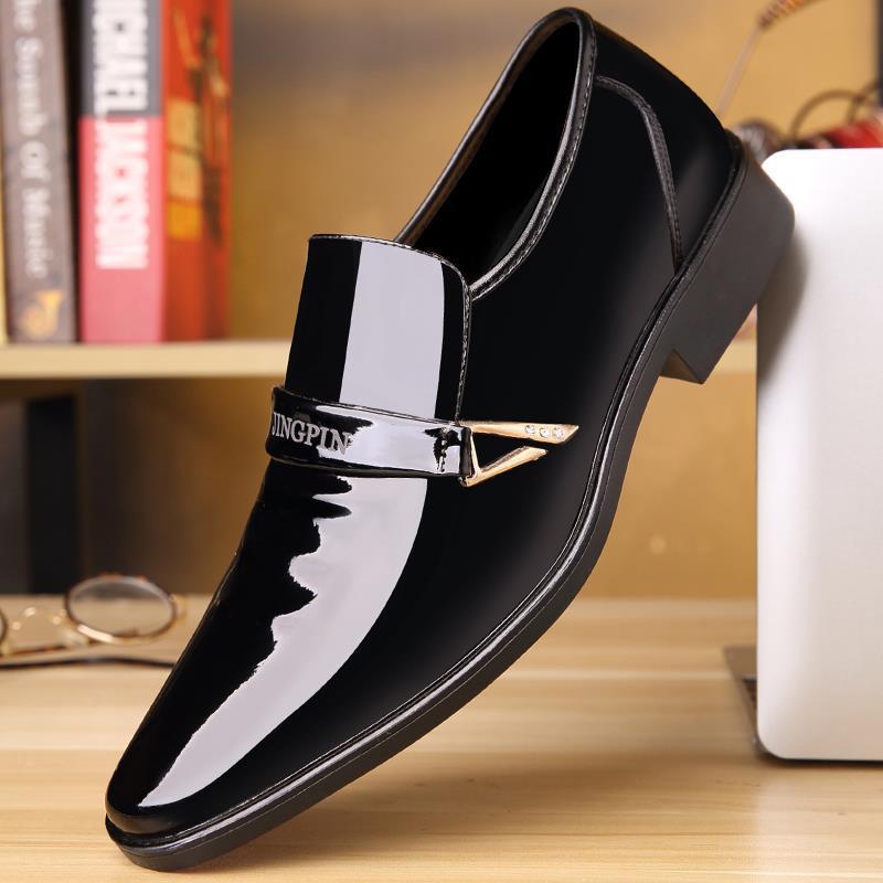 Herren Lackoptik-Loafer mit dekorativer Metall-Zierschnalle und schlanker Eleganz Shop Nory