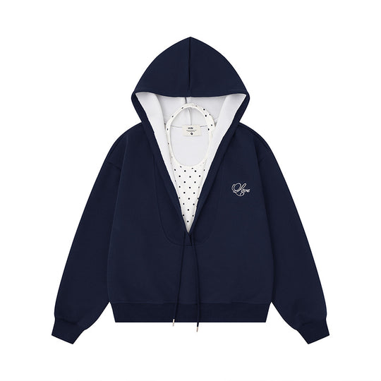 Damen Lagen-Kapuzenjacke mit integriertem Tupfen-Innenlayer und Tunnelzug Shop Nory