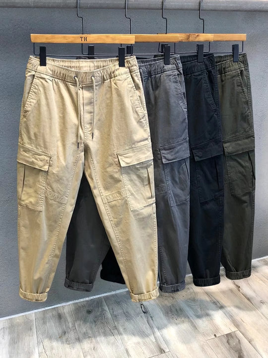 Herren Cargohose im Camouflage-Utility-Stil mit geradem Bein und robustem Canvas Shop Nory