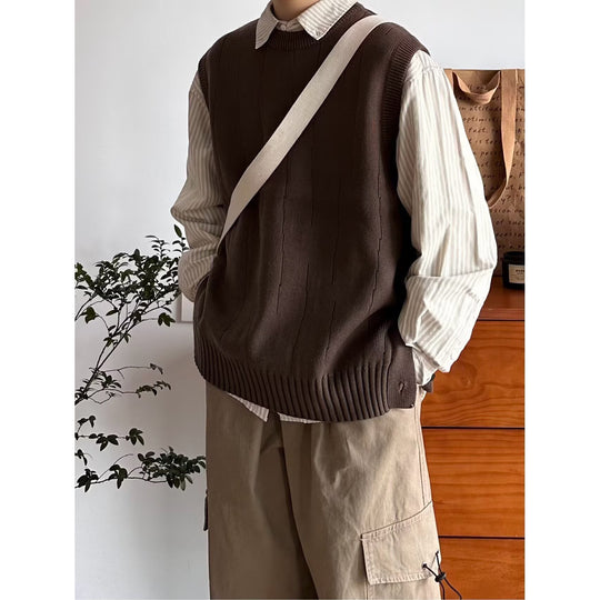 Damen Modische Strickweste mit Knopfdetails Shop Nory