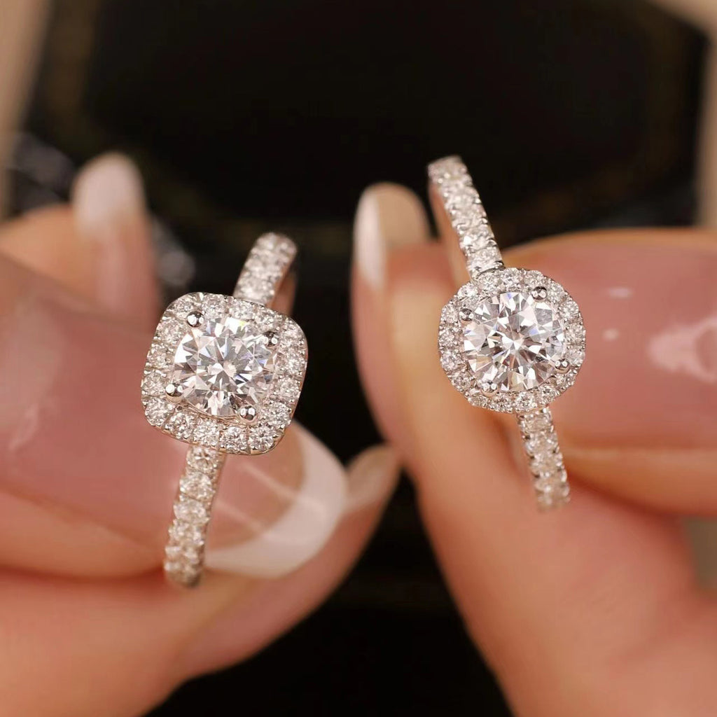 Damenring mit funkelndem Zirkonia und eleganter Kranzfassung Shop Nory