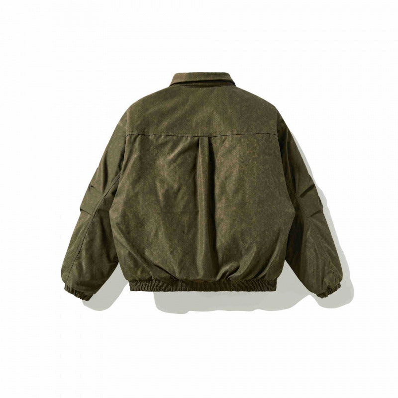 Herren Leicht wattierte Canvas-Fieldjacke mit Hemdkragen, verdeckter Nahtdetail-Optik und elastischem Bund Shop Nory