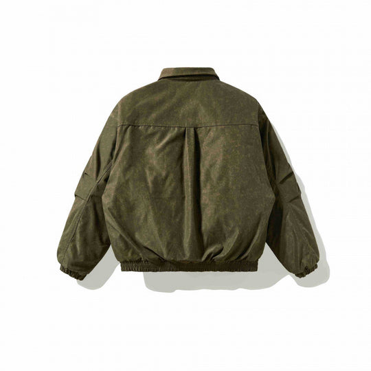 Herren Leicht wattierte Canvas-Fieldjacke mit Hemdkragen, verdeckter Nahtdetail-Optik und elastischem Bund Shop Nory