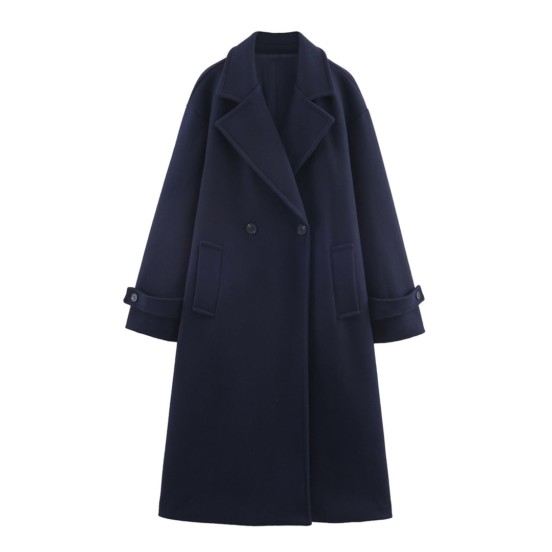 Damen Oversize Wollmix-Mantel mit Doppelreiher, breitem Revers und Ärmelriegel Shop Nory