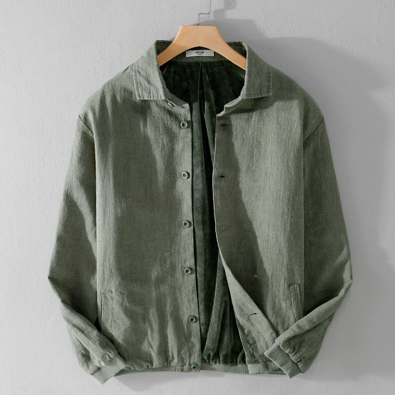 Herren Gefütterte Overshirt-Jacke aus Leinen-Mix Shop Nory