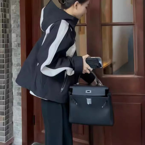 Damen Urbanes Übergangsjacke mit hohem Kragen Shop Nory