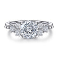Damen Verlobungsring mit funkelndem Brillantdesign und modernem Edelstahlbesatz Shop Nory