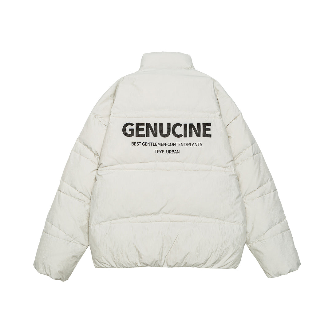 Herren Kürzerer Oversize-Wattierter Puffer mit hohem Stehkragen und Metallreißverschluss Shop Nory