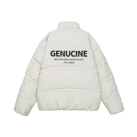 Herren Kürzerer Oversize-Wattierter Puffer mit hohem Stehkragen und Metallreißverschluss Shop Nory
