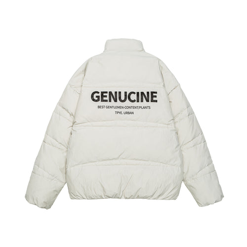 Herren Kürzerer Oversize-Wattierter Puffer mit hohem Stehkragen und Metallreißverschluss Shop Nory