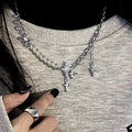 Damen Kette mit kombiniertem Design aus Perlen und Anhängern Shop Nory