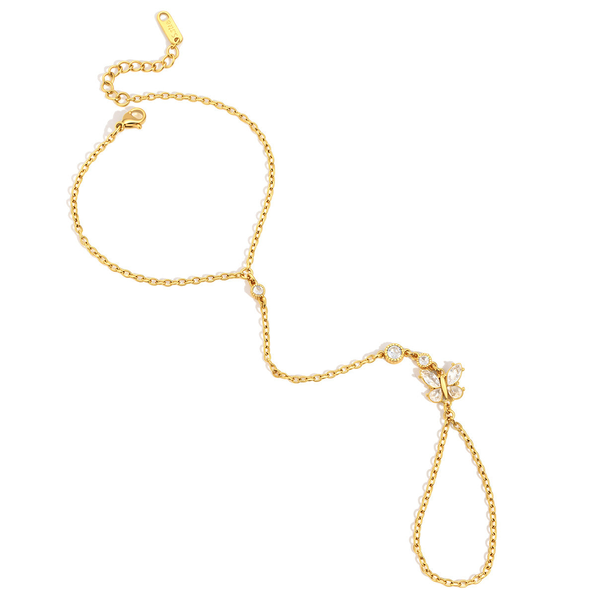 Damen Armband mit funkelndem Blumendesign aus hypoallergenem Edelstahl Shop Nory
