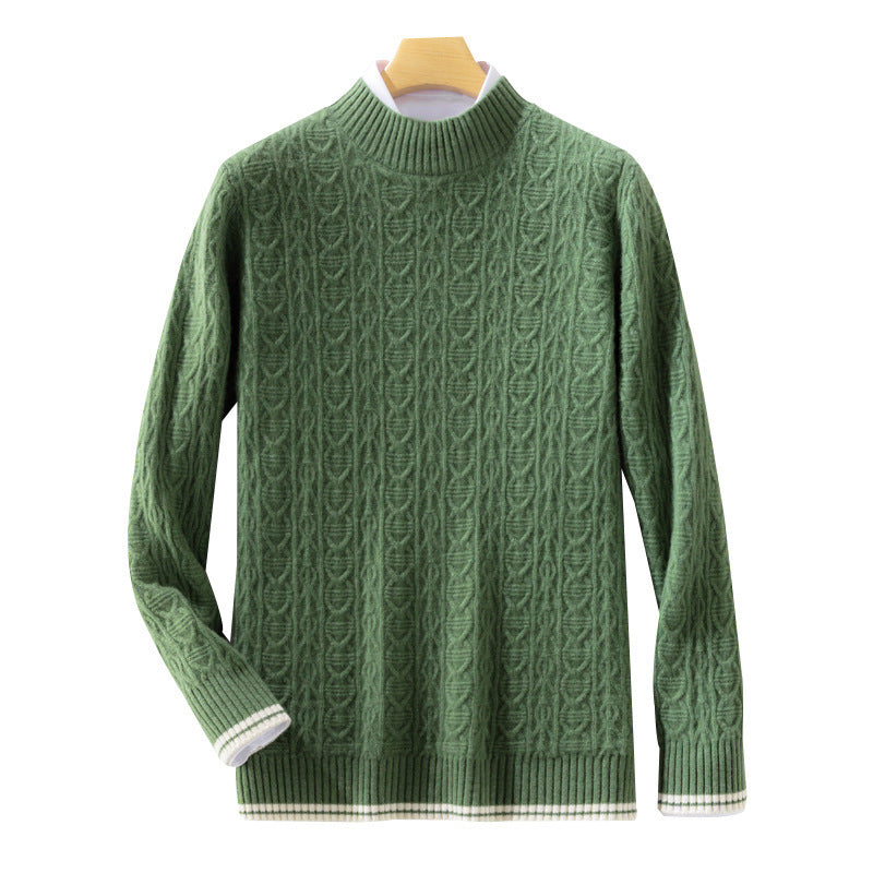 Damen Feinstrickpullover mit Zopfmuster, kurzem Stehkragen und gerippten Abschlüssen Shop Nory