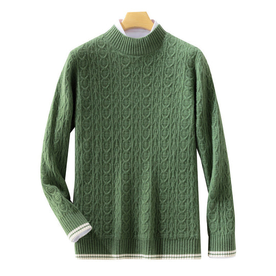 Damen Feinstrickpullover mit Zopfmuster, kurzem Stehkragen und gerippten Abschlüssen Shop Nory