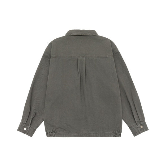 Unisex Oversize Workwear-Blousonjacke mit Druckknopf‑Front und Elastbund Shop Nory