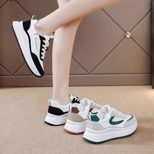 Damen Sportliche Sneakers mit modischer Profilsohle und atmungsaktivem Obermaterial