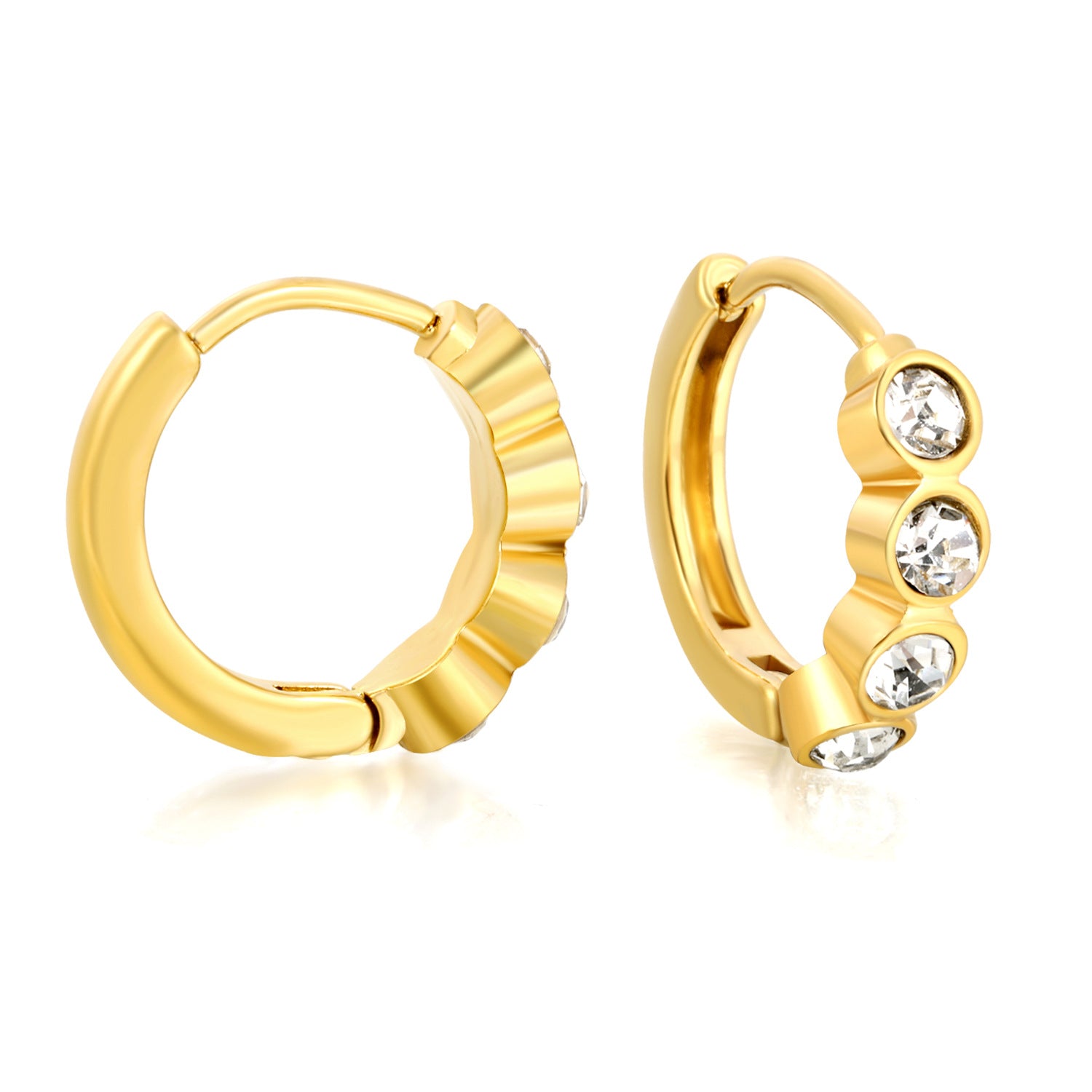 Damen Creolen mit funkelnden Zirkonia Shop Nory